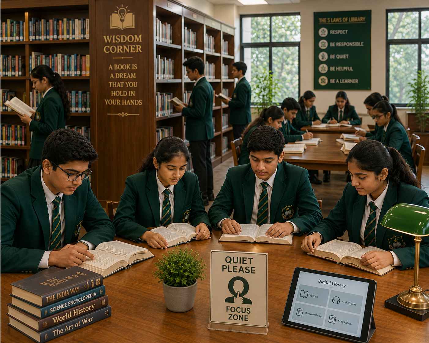 School library reading session