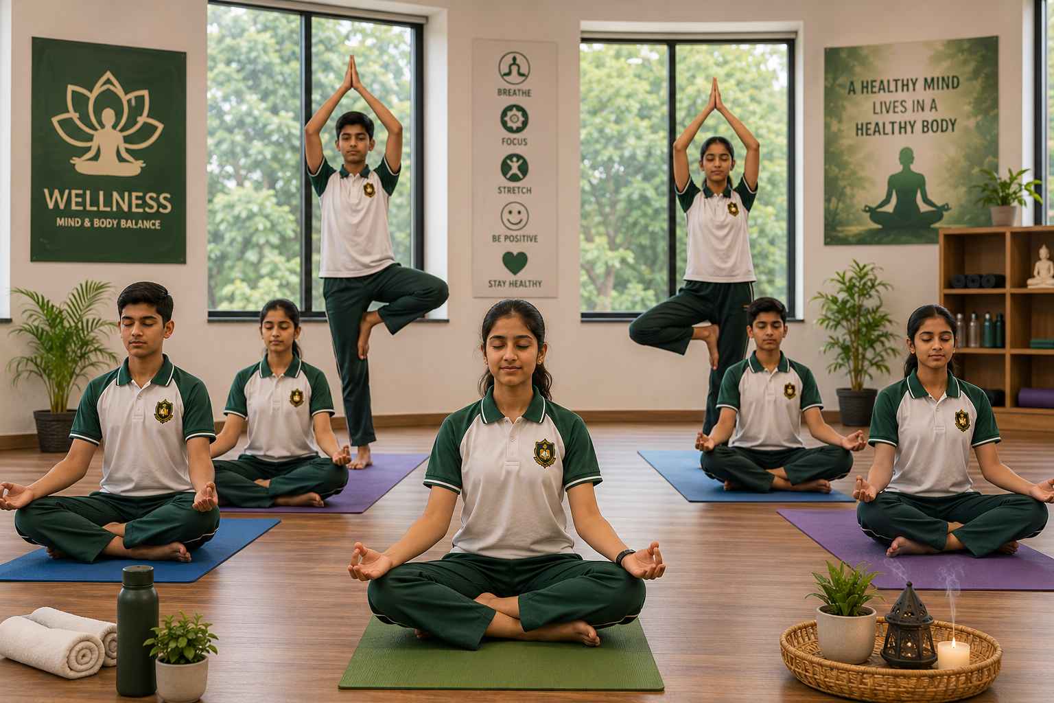 Yoga and wellness session