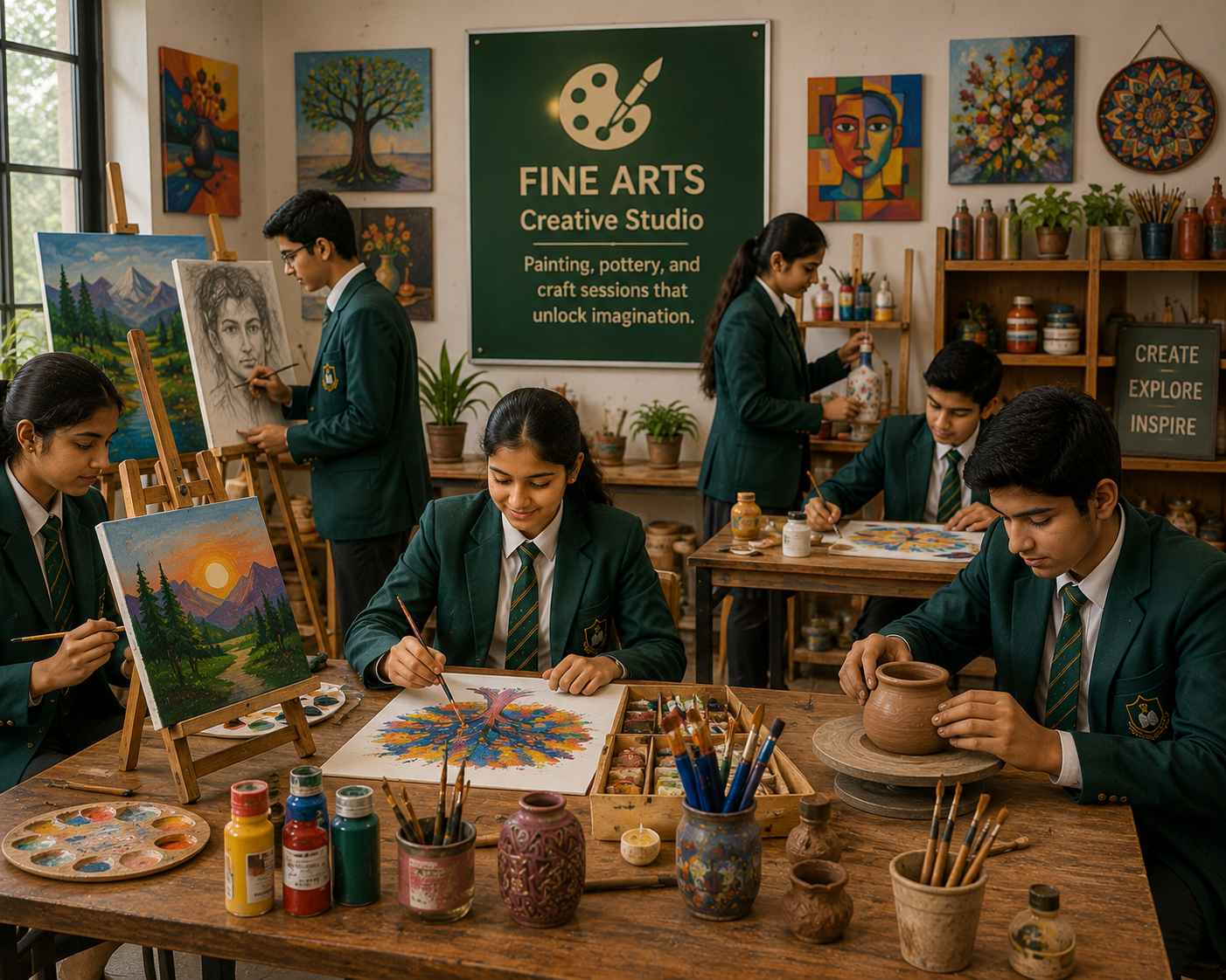 Art workshop at school